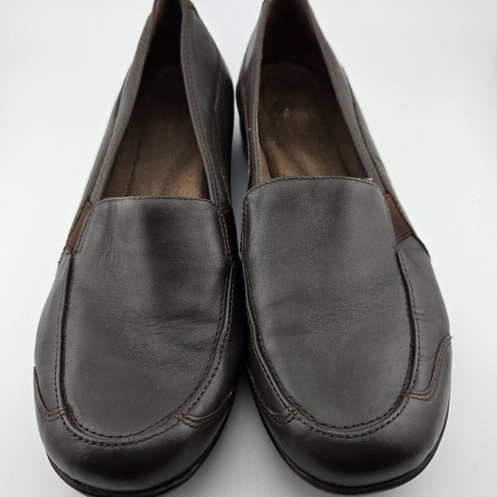 Natural Soul by Naturalizer Brown Leather Comfort Loafers Womens Size 8.5M